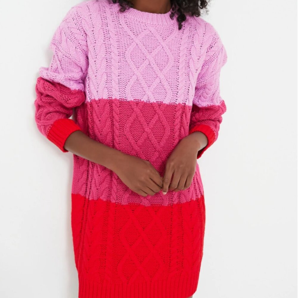 Hyacinth House (Tuckernuck) - Pink & Red Color Block Sweater Dress - NWT